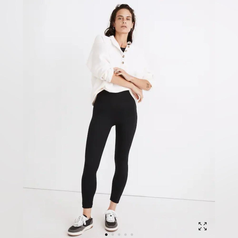 Madewell Black Women's MWL Form High-Rise 25" Leggings size L NWOT